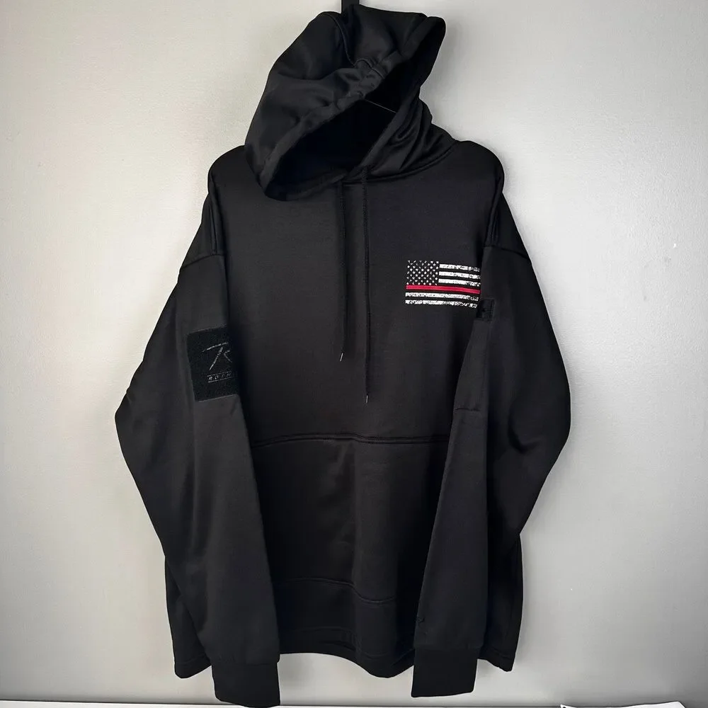 Rothco Tactical Concealed Carry Red Thin Line Hoodie Mens XL Firefighter - Picture 1 of 7